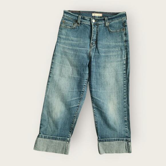 Levi's 512 Capris Women's Sz 10p Denim Rolled Cuff Hi-Rise Perfectly Slimming - Picture 1 of 6